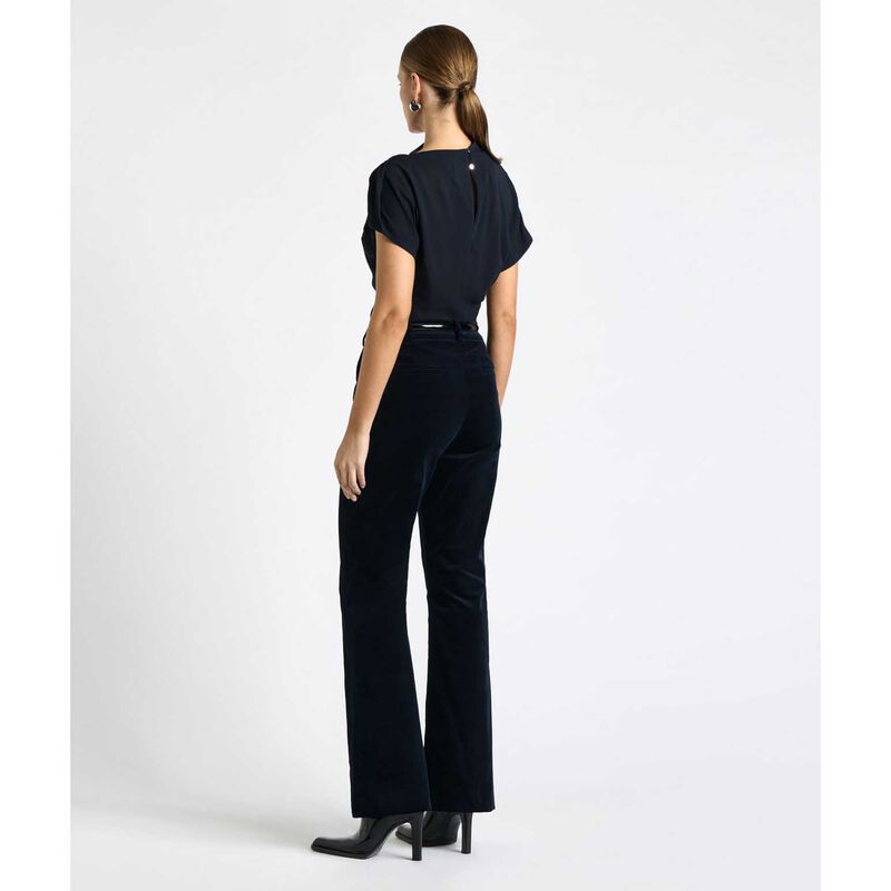 Cue Ink Soft Viscose Draped Fold Neck Top image number 1